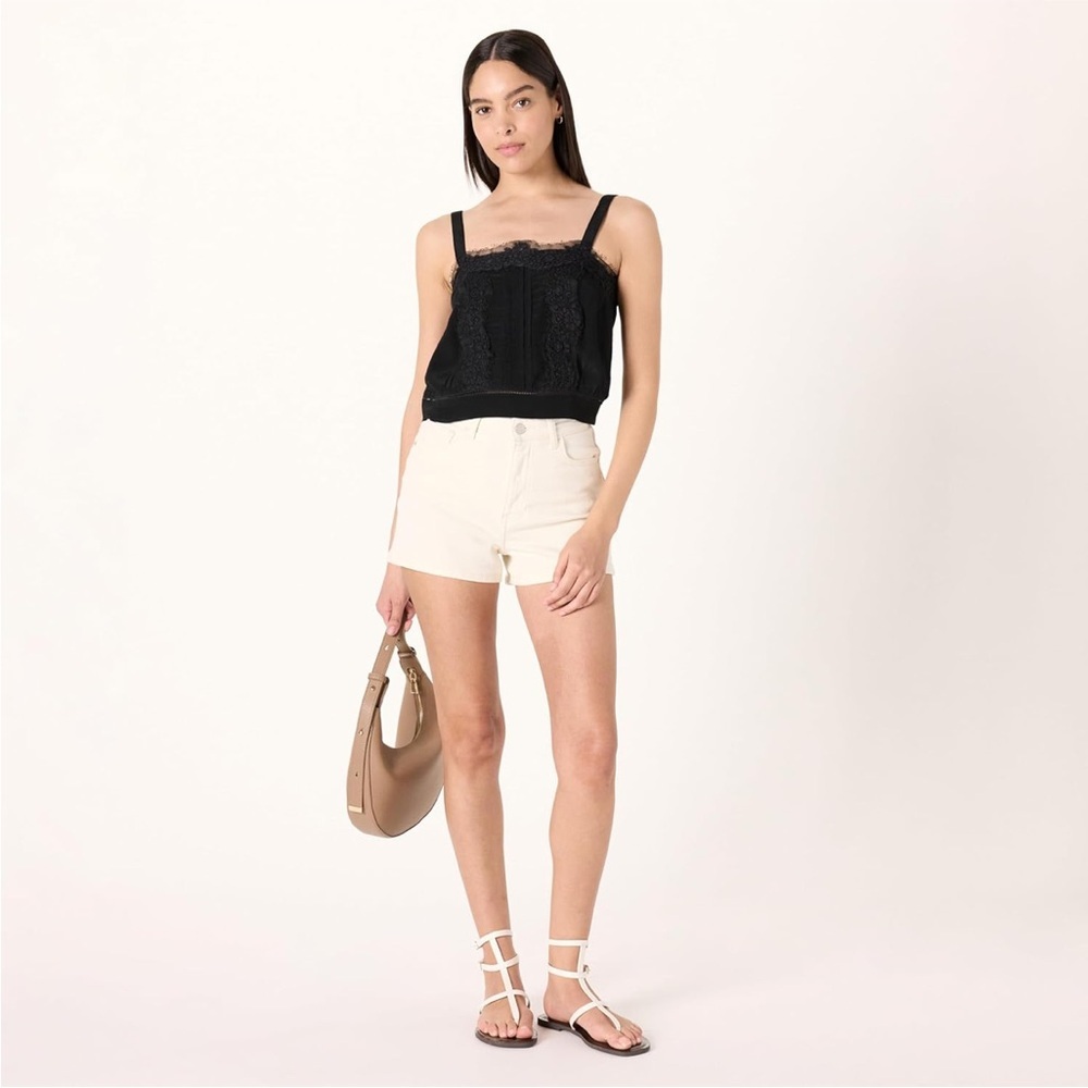 The Drop Womens Joylin Lace Inset Feminine Top Size Medium NWT - Picture 3 of 16